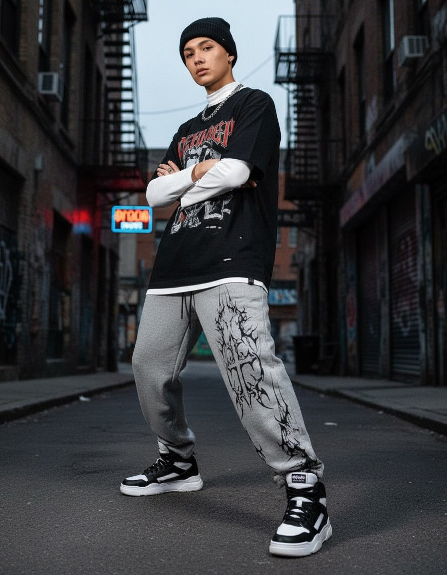 Tribal cross baggy lower