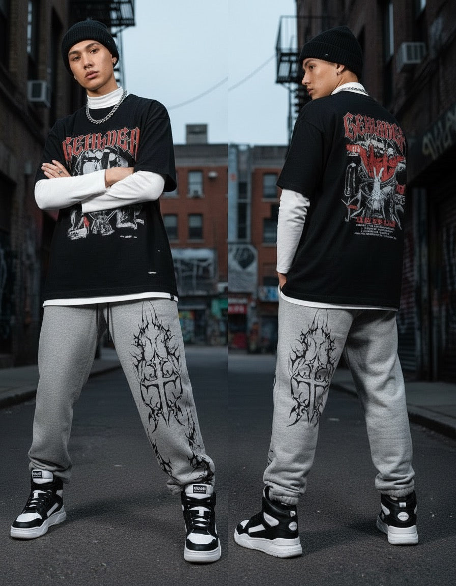 Tribal cross baggy lower