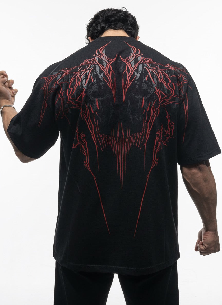 Red smile oversized T-shirt