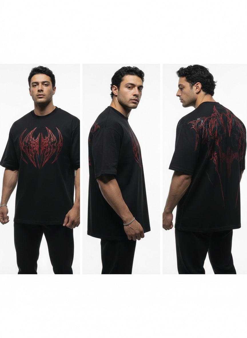 Red smile oversized T-shirt