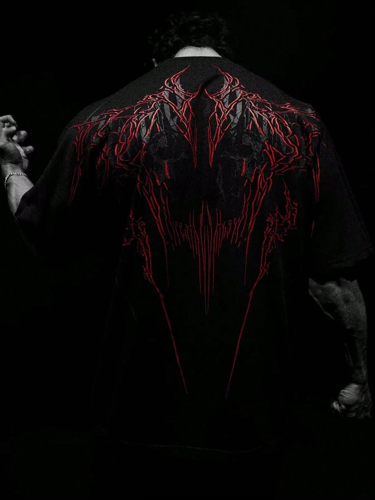 Red smile oversized T-shirt